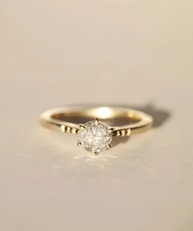 1 ct Salt & Pepper Diamond Solitaire