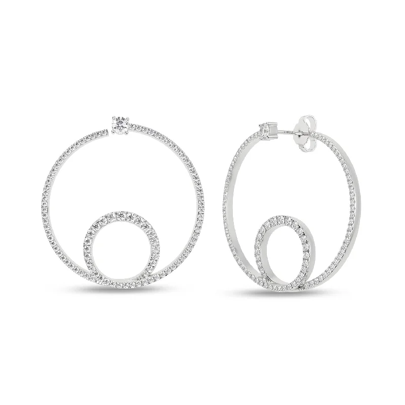 Shimmering Loop Bardot Hoops