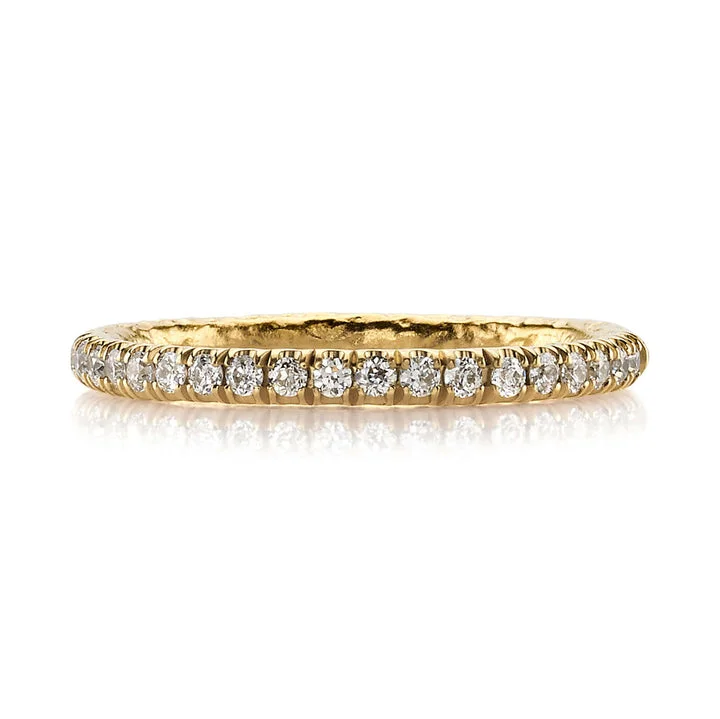 Single Stone 22k Gold "Stevie" Diamond Band