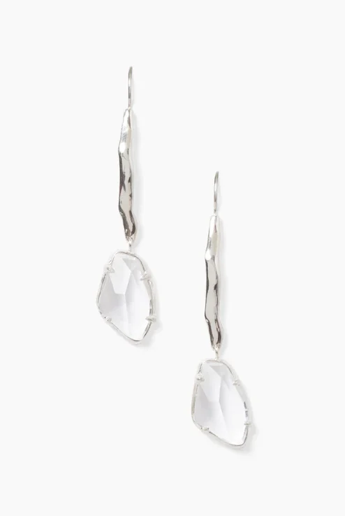 Sterling Silver Crystal Drop Earrings