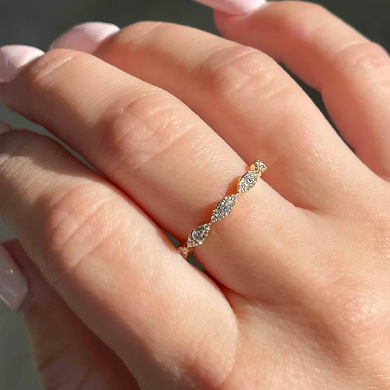 The Marquise Diamond Illusion Ring