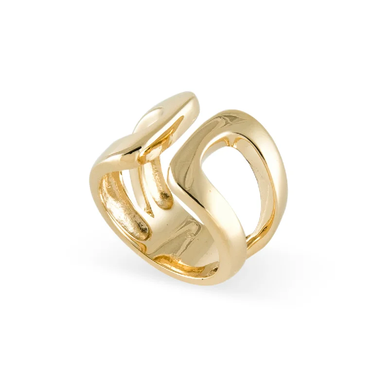 U Wrap Ring in 14K Gold