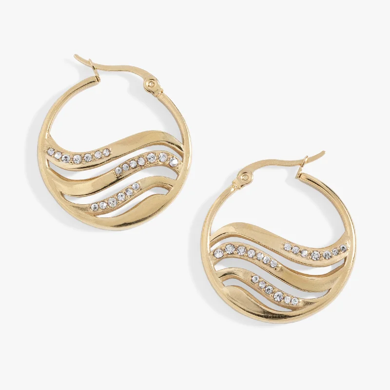 Waves of Transformation Hoop Earrings