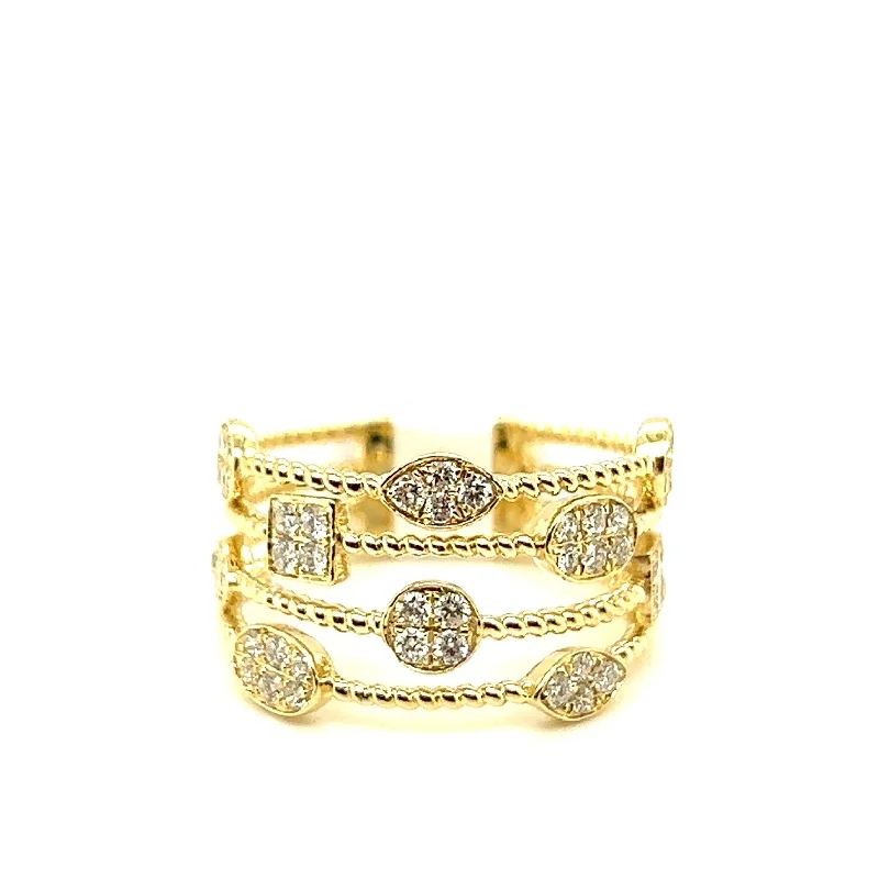 Yellow Gold Diamond Fashion Ring