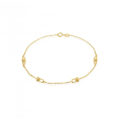 10k Gold U Links Bracelet