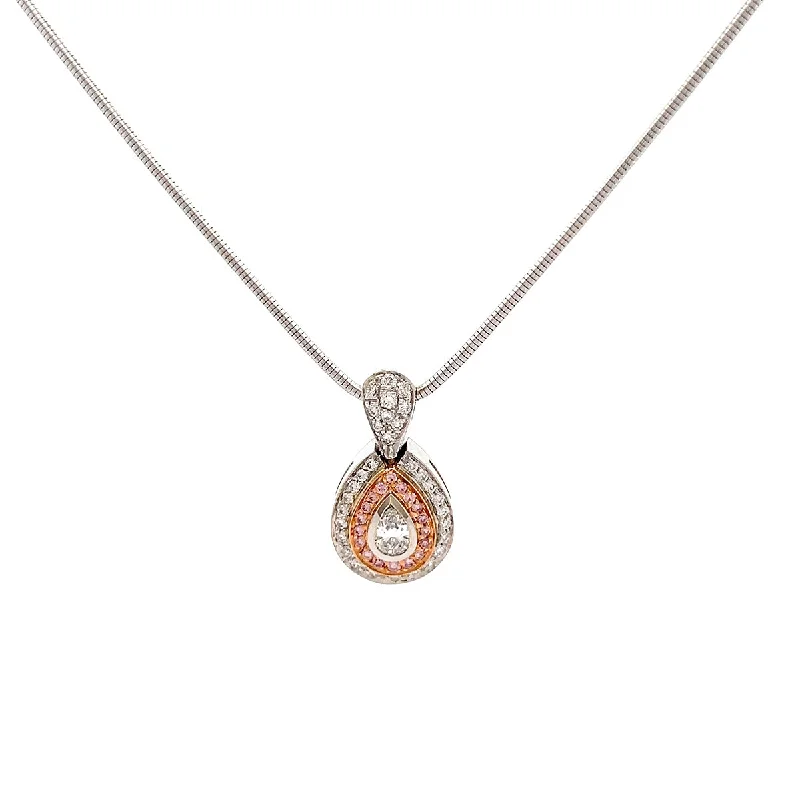 Pre-owned Diamond and Pink Diamond Pendant