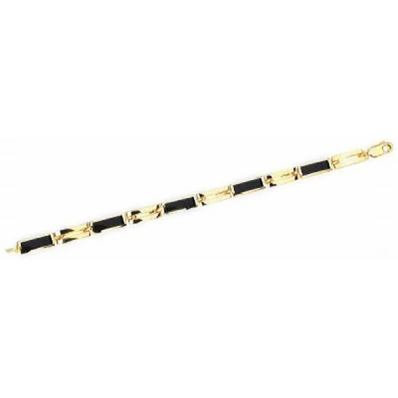 14k Gold Onyx Bracelet