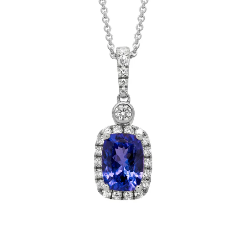 14k Tanzanite & Diamond Pendant Necklace