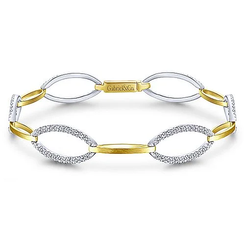 14k White and Yellow Gold Fashion Bracelet - TB4152M45JJ