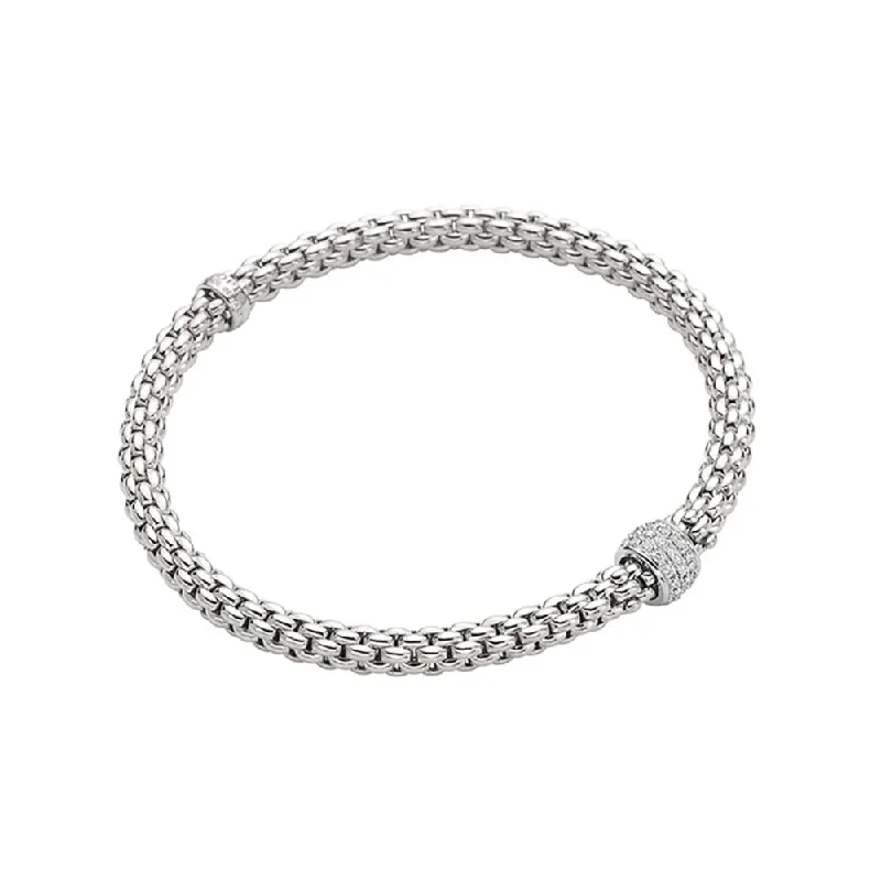 FOPE White Gold Solo Flex'it Diamond Bracelet