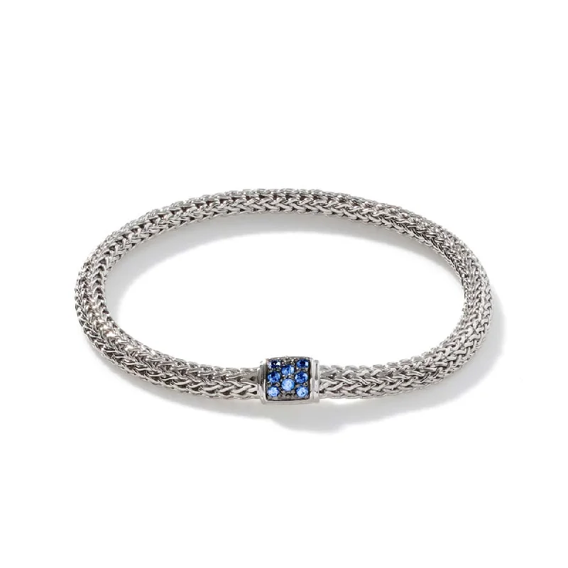 John Hardy Classic Chain with Blue Sapphires