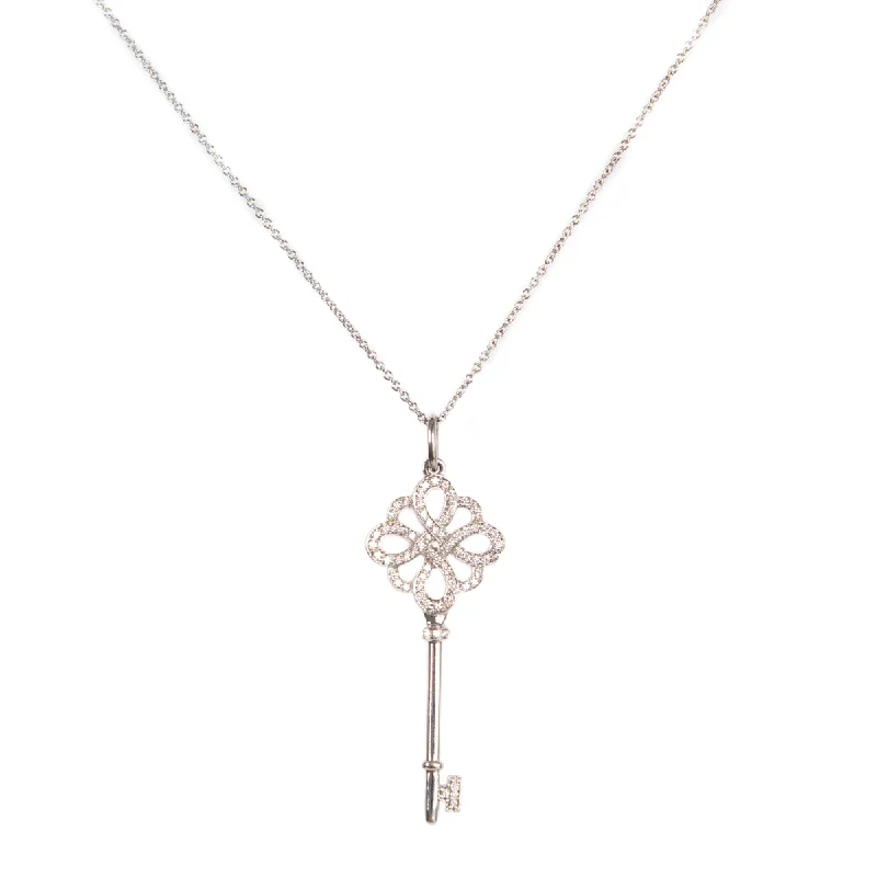 Pre-Owned Tiffany & Co. Diamond Knot Key Pendant