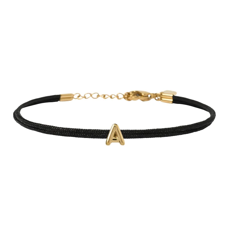 Alphabet String Bracelet - Black