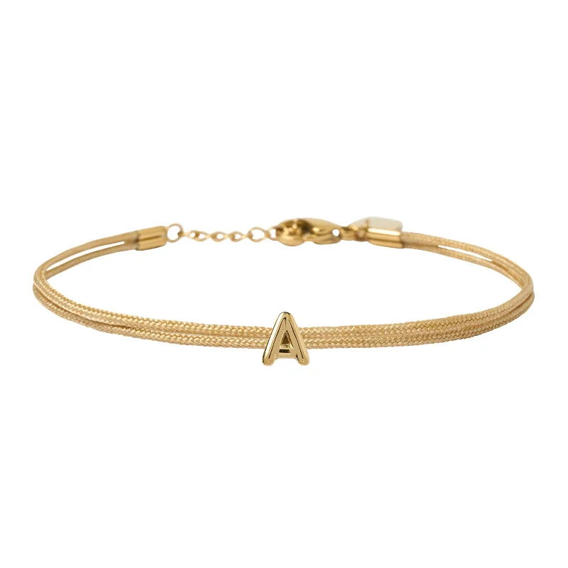 Alphabet String Bracelet - Sand