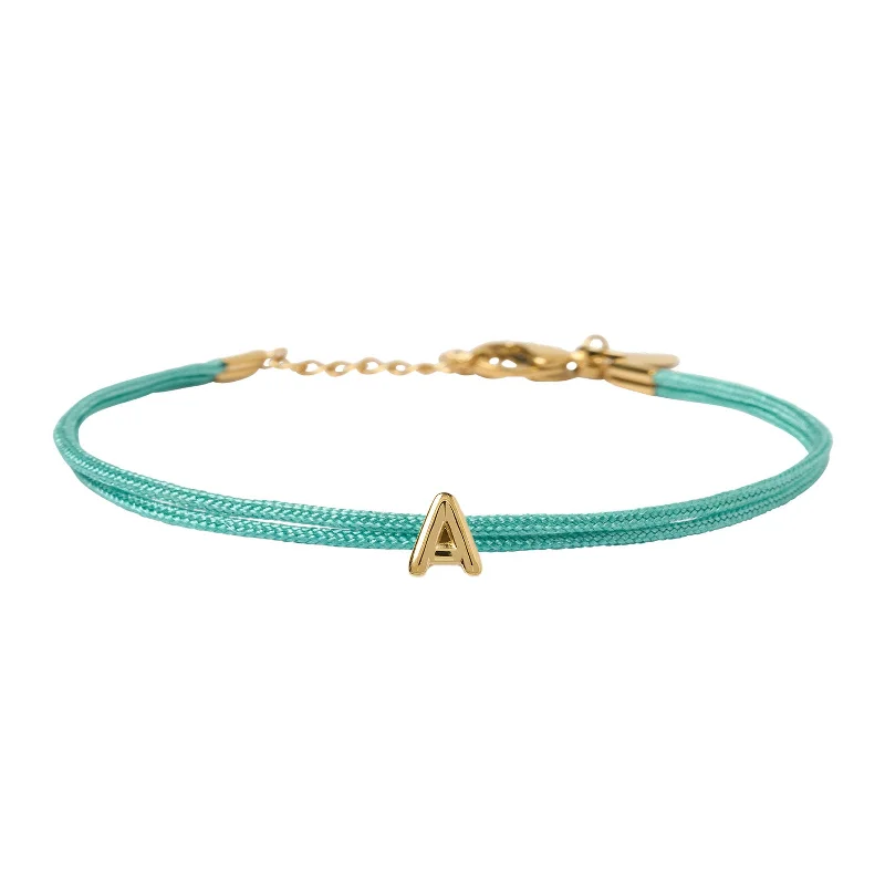 Alphabet String Bracelet - Sky