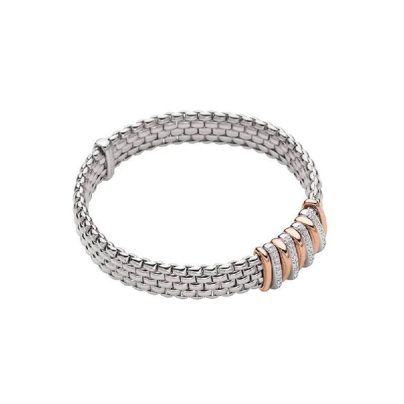 FOPE Panorama Alternating Pave Diamond Bangle Bracelet