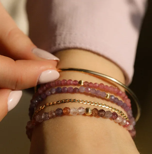 Social Mini Bracelet - Pink Tourmaline