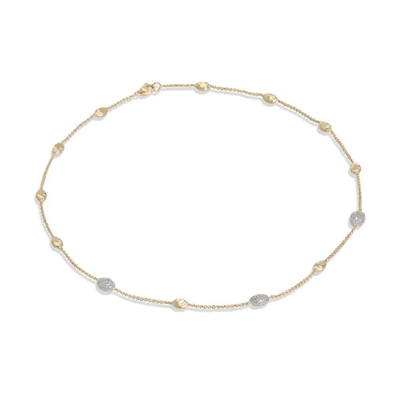 Marco Bicego Gold and Diamond Bead Necklace