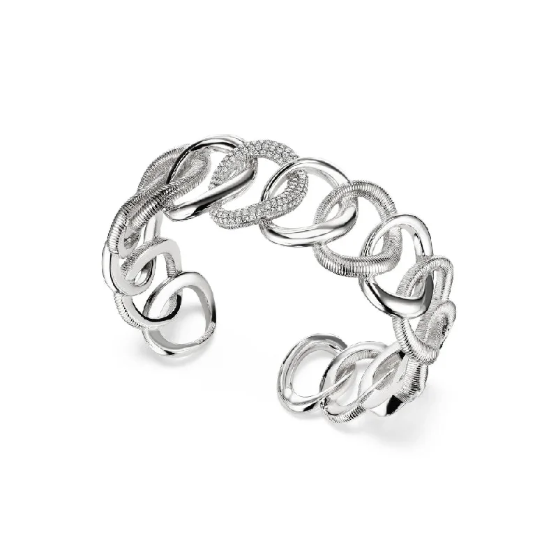 Judith Ripka Eternity Interlocking Diamond Cuff Bracelet