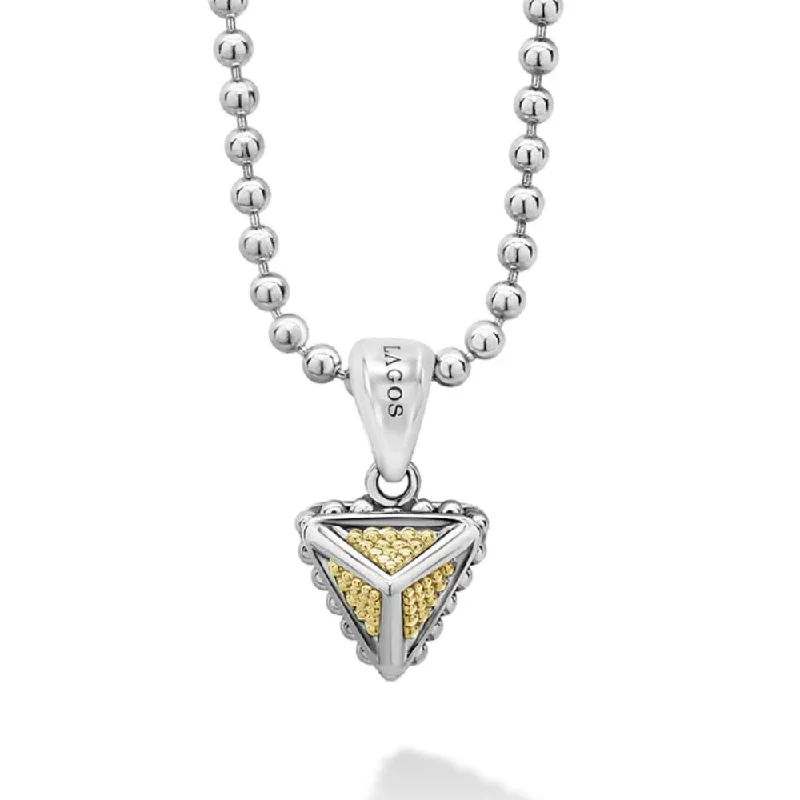 Lagos KSL Caviar Pyramid Pendant Necklace