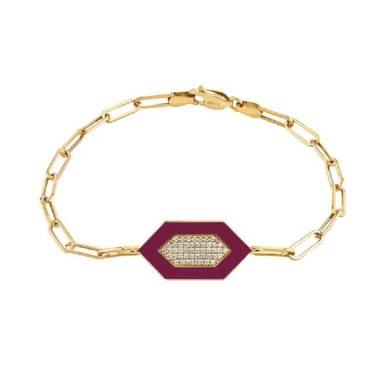 Michael M. Chroma Pave Hexagon Bracelet