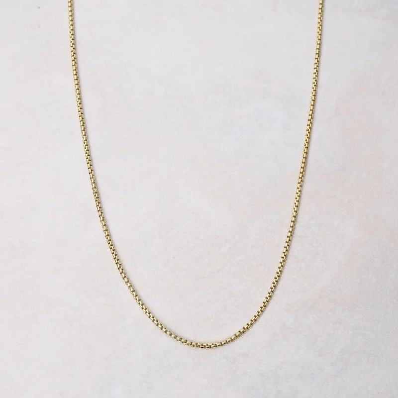 Gold Plated Mirror Box Chain