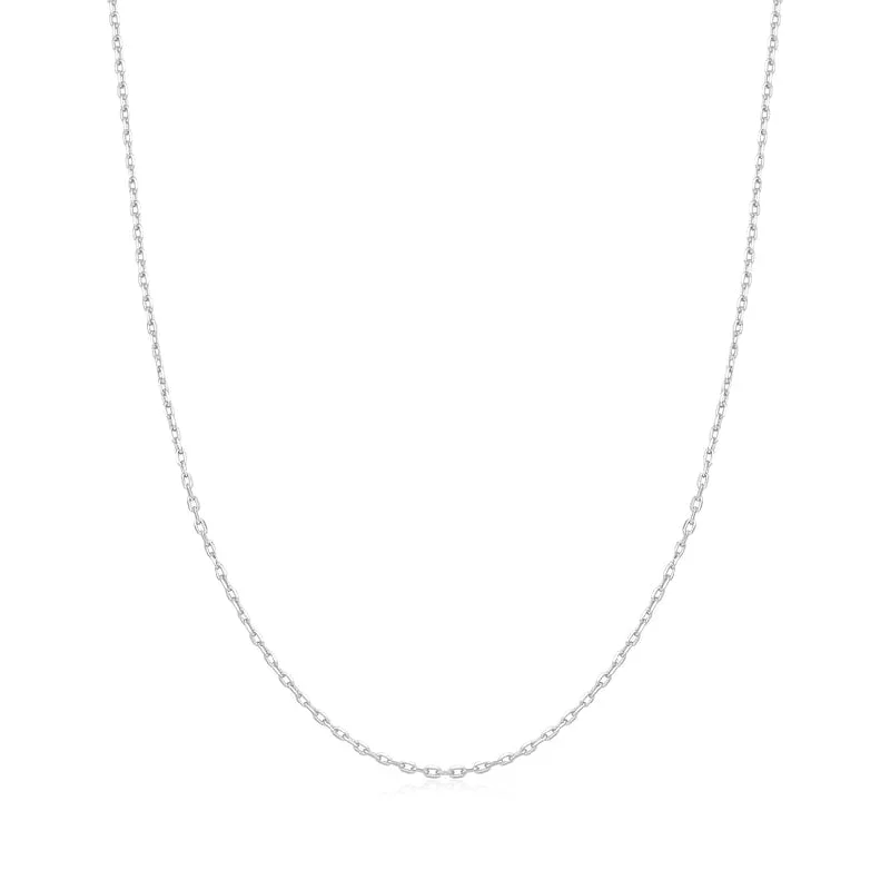 Silver Mini Link Charm Chain Necklace