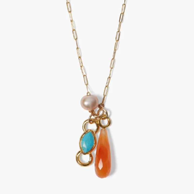 Castillo Charm Necklace in Turquoise Mix