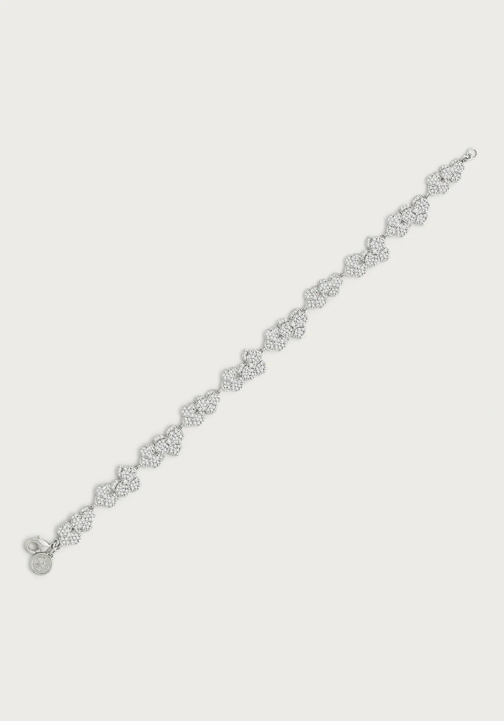 Orchid White Pavé Tennis Bracelet, Silver