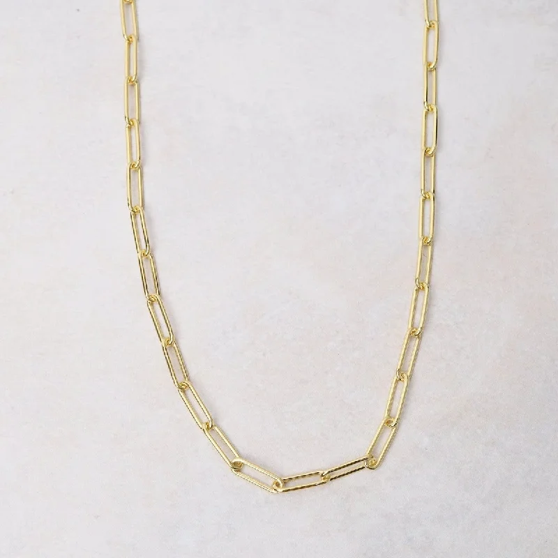 Gold Plated Paperclip Chain