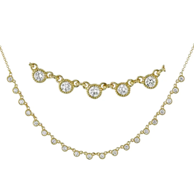 Simon G. 18k Harmonie Necklace with Diamonds